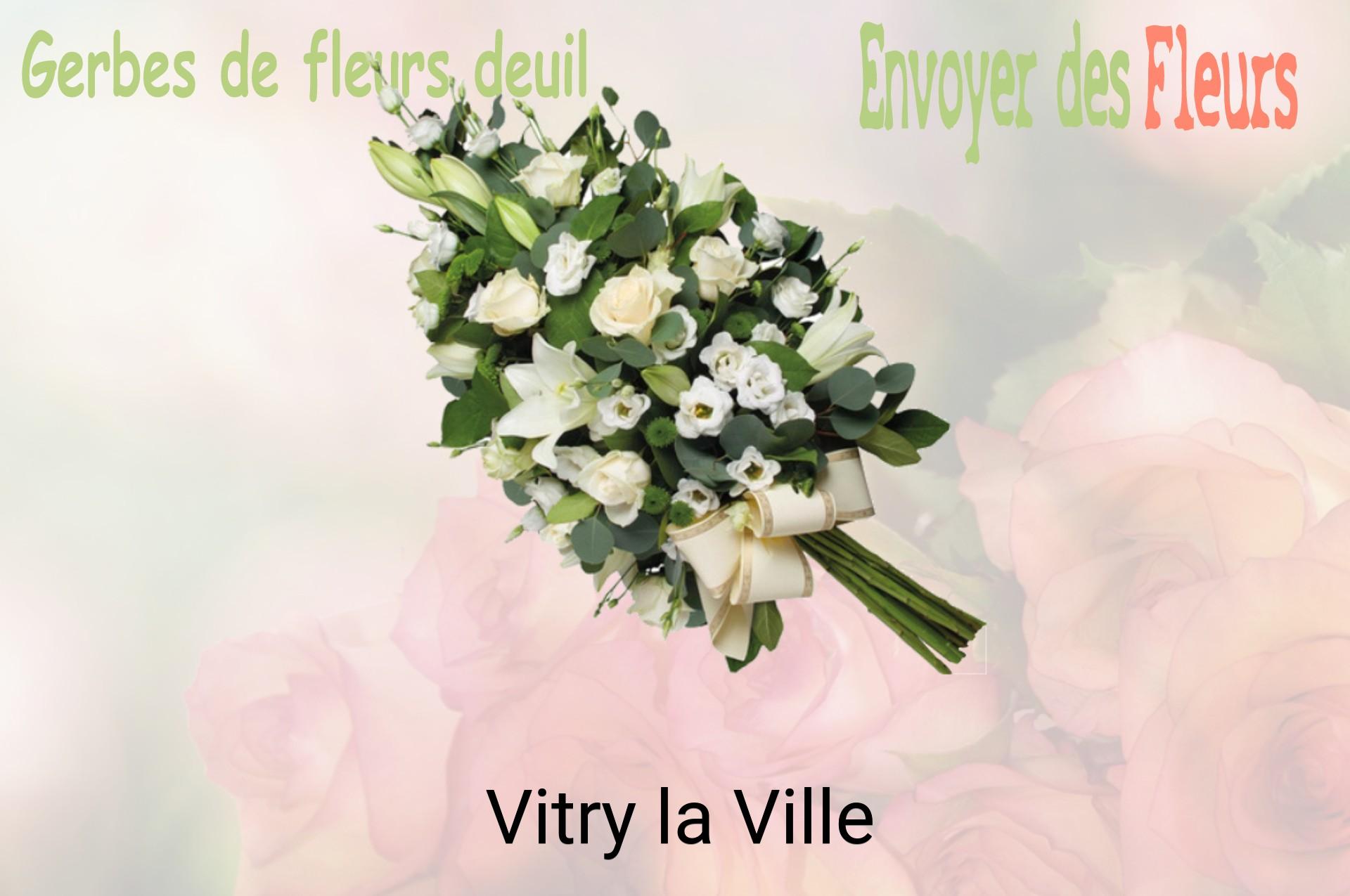 Gerbe de fleurs de deuil livrée à Vitry-la-Ville